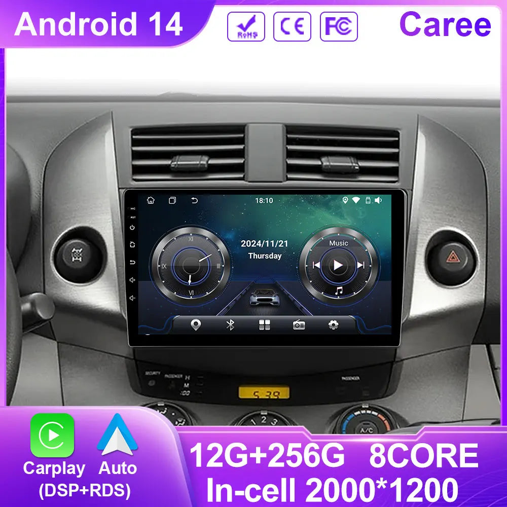 9''For Toyota RAV4 Rav 4 2005-2013 AERISAUTO for Apple Android screen and  Android Auto