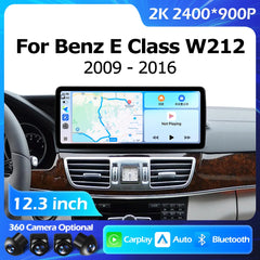 12.3''For Mercedes Benz E Class W212 2009-2016 AERISAUTO for Apple Android screen and  Android Auto