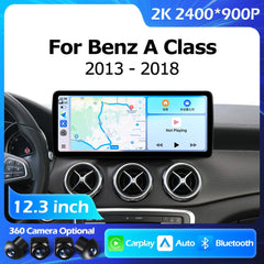 12.3''For Mercedes Benz A Class 2013-2018 GLA Class 2015-2019 AERISAUTO for Apple Android screen and  Android Auto