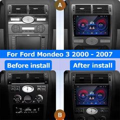 9‘’For Ford Mondeo MK 3 2000-2007 Android 14 AERISAUTO for Apple Android screen and  Android Auto