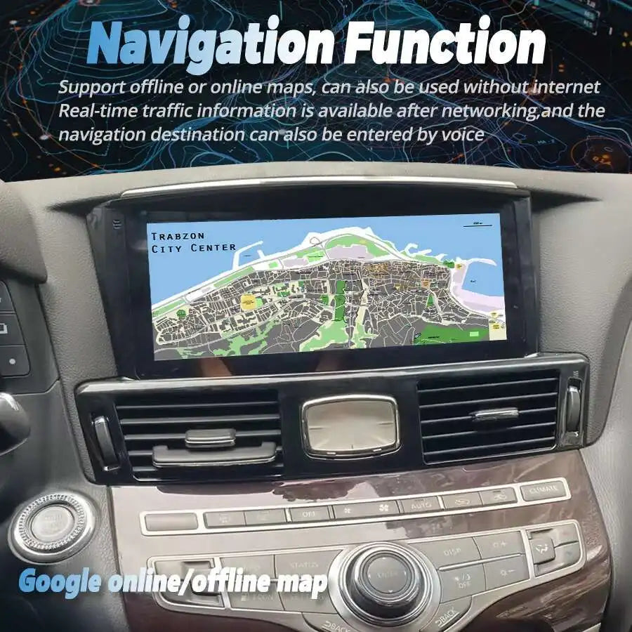 10.25''For Infiniti Q70 Q70L M25 M35 M37 M56 2013-2019 Android 13 AERISAUTO for Apple Android screen and  Android Auto