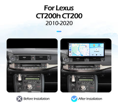 12.3''For Lexus CT200h CT200 2010-2020 AERISAUTO for Apple Android screen and  Android Auto