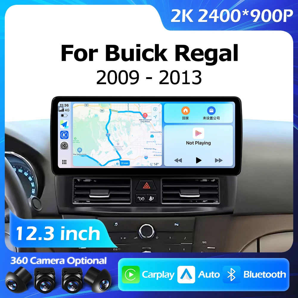 12.3''For Buick Regal 2009-2013 AERISAUTO for Apple Android screen and  Android Auto