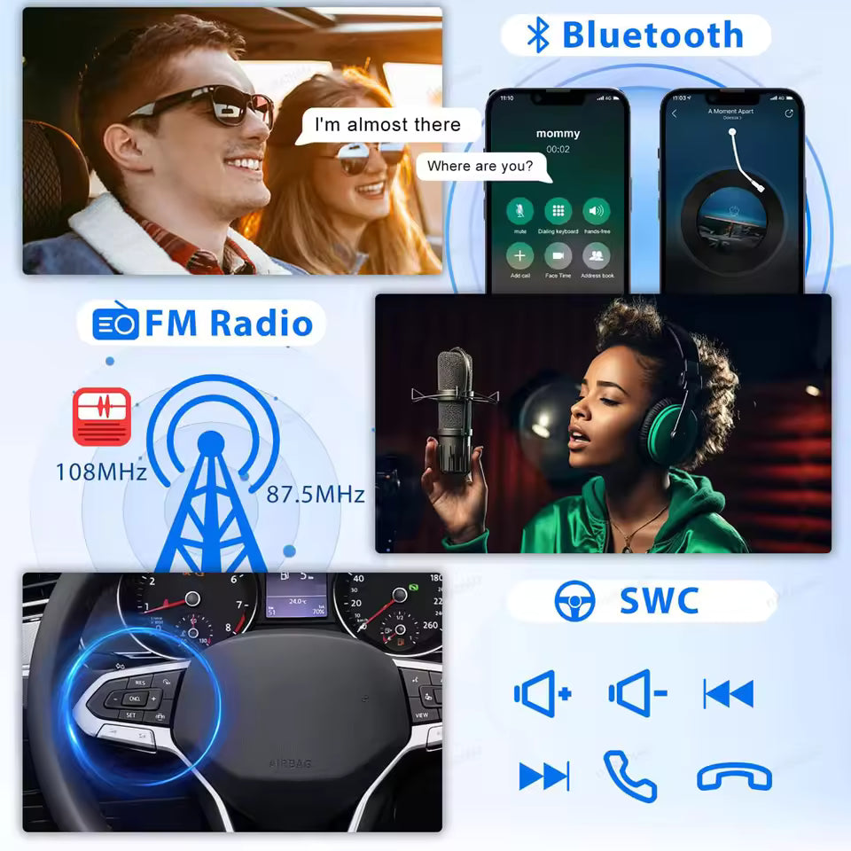 9''For Toyota Sienna 3 2015-2021 AERISAUTO for Apple Android screen and  Android Auto
