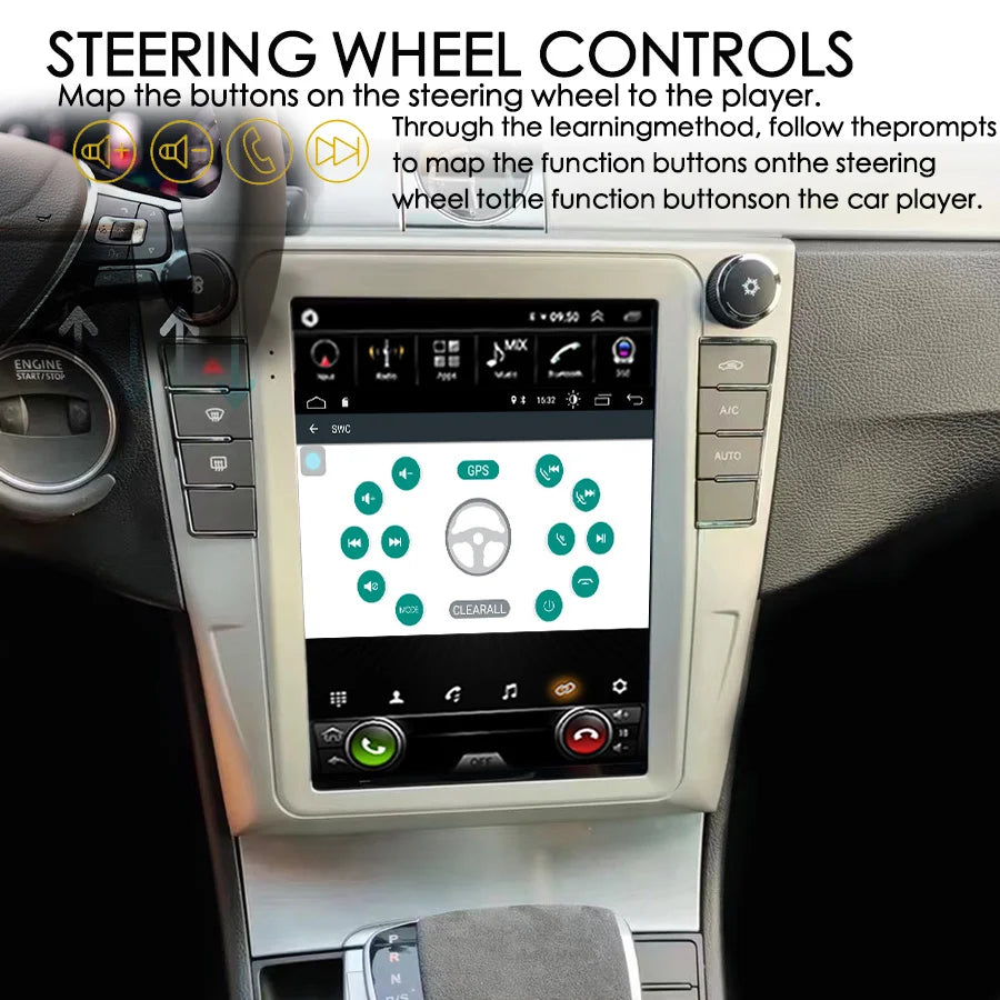 10.4''For Volkswagen VW Passat CC b6 b7 2010-2016 AERISAUTO for Apple Android screen and  Android Auto