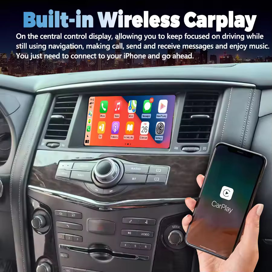 7''For Infiniti QX80 2010-2020 AERISAUTO for Apple Android screen and  Android Auto