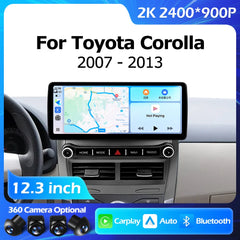 12.3''For Toyota Corolla 2007-2013 AERISAUTO for Apple Android screen and  Android Auto
