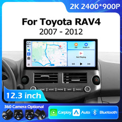 12.3''For TOYOTA RAV4 2007-2012 AERISAUTO for Apple Android screen and  Android Auto