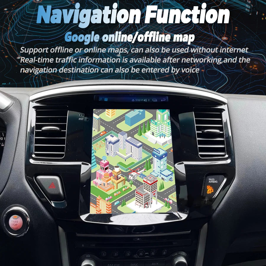 10.4''For Nissan Pathfinder R52 SL SV 2012-2020 Android 13 Nissan Pathfinder Nissan Pathfinder AERISAUTO for Apple Android screen and  Android Auto