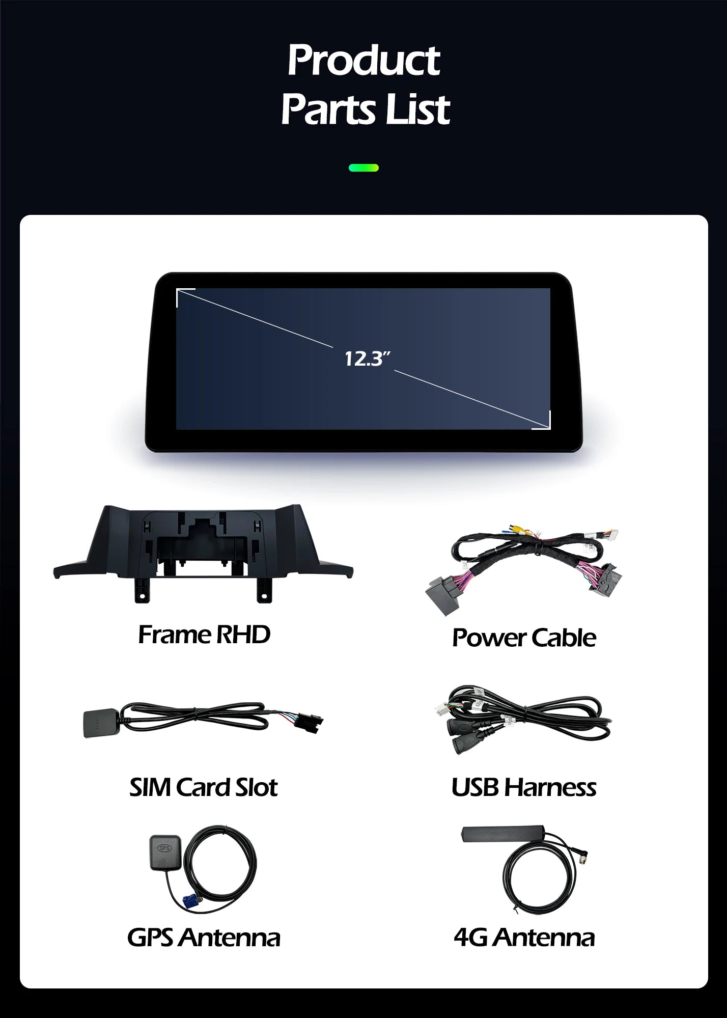 Android 14 12.3''For BMW 1 Series F20 F21 2011-2019 AERISAUTO for Apple Android screen and  Android Auto