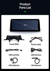 Android 14 12.3''For BMW 1 Series F20 F21 2011-2019 AERISAUTO for Apple Android screen and  Android Auto