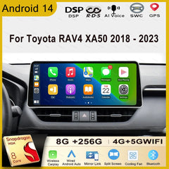 Android 14 12.3''For Toyota RAV4 XA50 2018-2023 AERISAUTO for Apple Android screen and  Android Auto