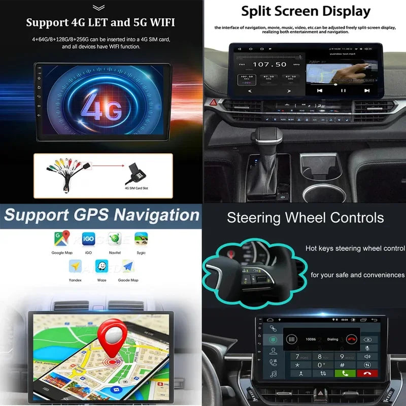 Android 14 10''For Honda Odyssey 4 RB3 RB4 2008-2014 Autoradio GPS Navigation  AERISAUTO for Apple Android screen and  Android Auto