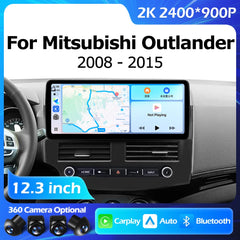12.3''For Mitsubishi Outlander 2008-2015 AERISAUTO for Apple Android screen and  Android Auto