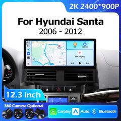 12.3''For Hyundai Santa Fe 2 2006-2012 AERISAUTO for Apple Android screen and  Android Auto