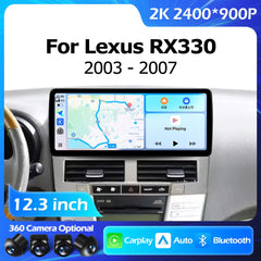 12.3''For Lexus RX330 RX350 2003-2007 AERISAUTO for Apple Android screen and  Android Auto