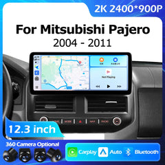 12.3''For Mitsubishi Pajero V73 2004-2011 AERISAUTO for Apple Android screen and  Android Auto