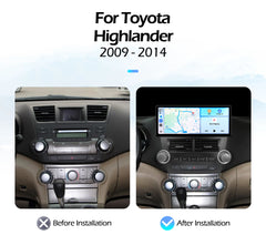 12.3''For Toyota Highlander 2009-2014 AERISAUTO for Apple Android screen and  Android Auto