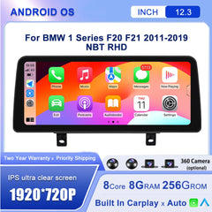 Android 14 12.3''For BMW 1 Series F20 F21 2011-2019 AERISAUTO for Apple Android screen and  Android Auto