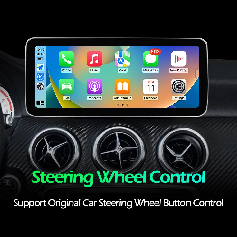 Android 14 12.3"For Mercedes Benz W176 X117 X156 W463 4.5 / 5.0 AERISAUTO for Apple Android screen and  Android Auto