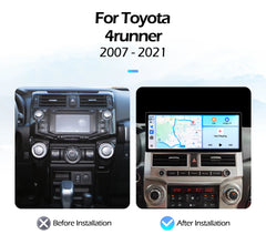 12.3''For Toyota 4runner 2007 - 2021 AERISAUTO for Apple Android screen and  Android Auto
