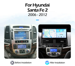 12.3''For Hyundai Santa Fe 2 2006-2012 AERISAUTO for Apple Android screen and  Android Auto