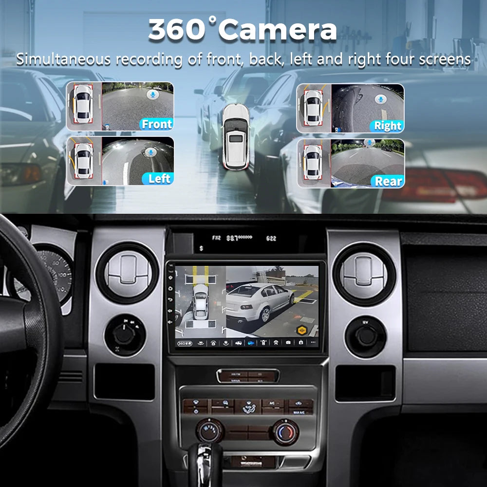 9''For Ford F150 P415 Raptor E53 X5 M5 2008-2014 Android 14 AERISAUTO for Apple Android screen and  Android Auto