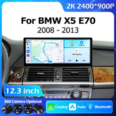 12.3''For BMW X5 E70 X6 E71 CCC CIC 2008-2013 AERISAUTO for Apple Android screen and  Android Auto