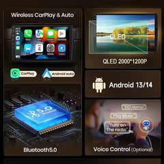 9‘’For Ford Mondeo MK 3 2000-2007 Android 14 AERISAUTO for Apple Android screen and  Android Auto