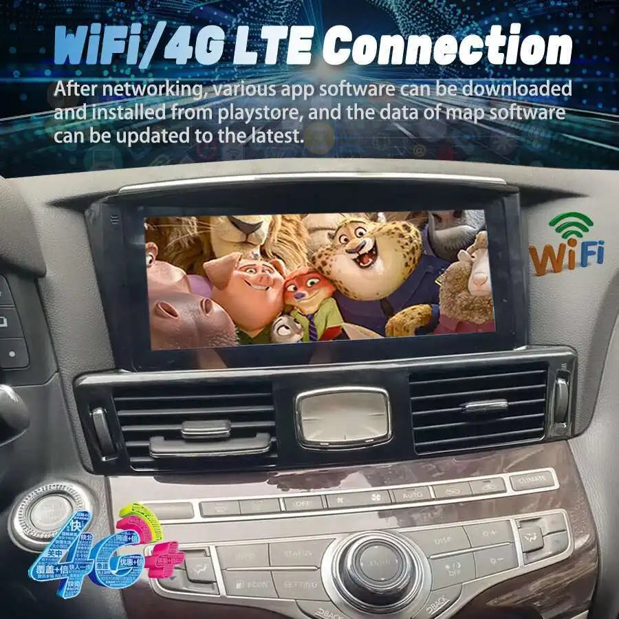 10.25''For Infiniti Q70 Q70L M25 M35 M37 M56 2013-2019 Android 13 AERISAUTO for Apple Android screen and  Android Auto