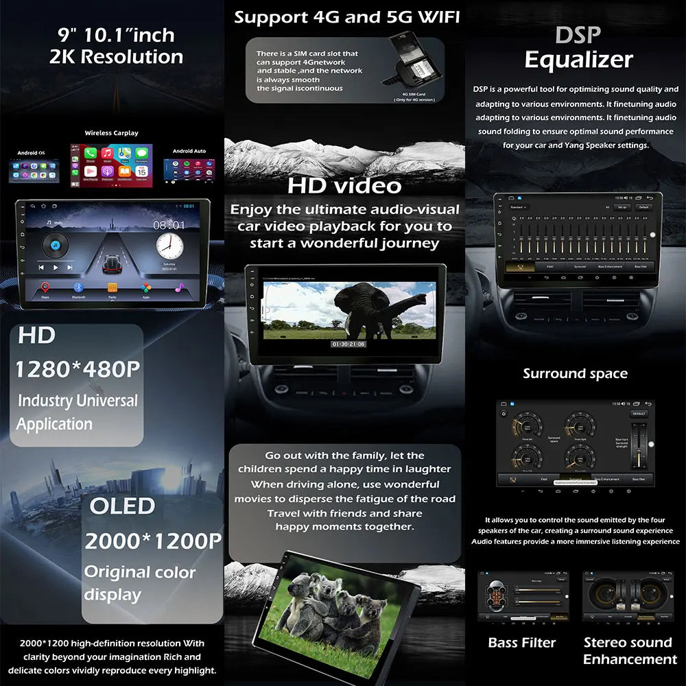 9''For Hyundai I30 2017-2019 AERISAUTO for Apple Android screen and  Android Auto