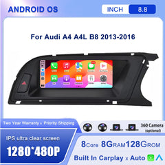8.8''For Audi A4 A4L B8 2013-2016 AERISAUTO for Apple Android screen and  Android Auto
