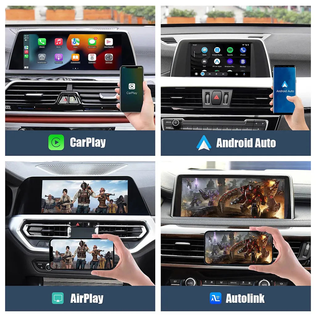 Décodeur sans fil CarPlay Android AUTO pour BMW NBT CIC Série 1-7 X1-X6 Mini 