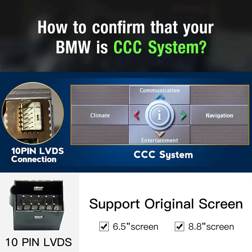 Décodeur sans fil CarPlay Android AUTO pour BMW NBT CIC Série 1-7 X1-X6 Mini 