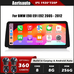 Android 14 12.3''For BMW E90 E91 E92 2005-2012 AERISAUTO for Apple Android screen and  Android Auto