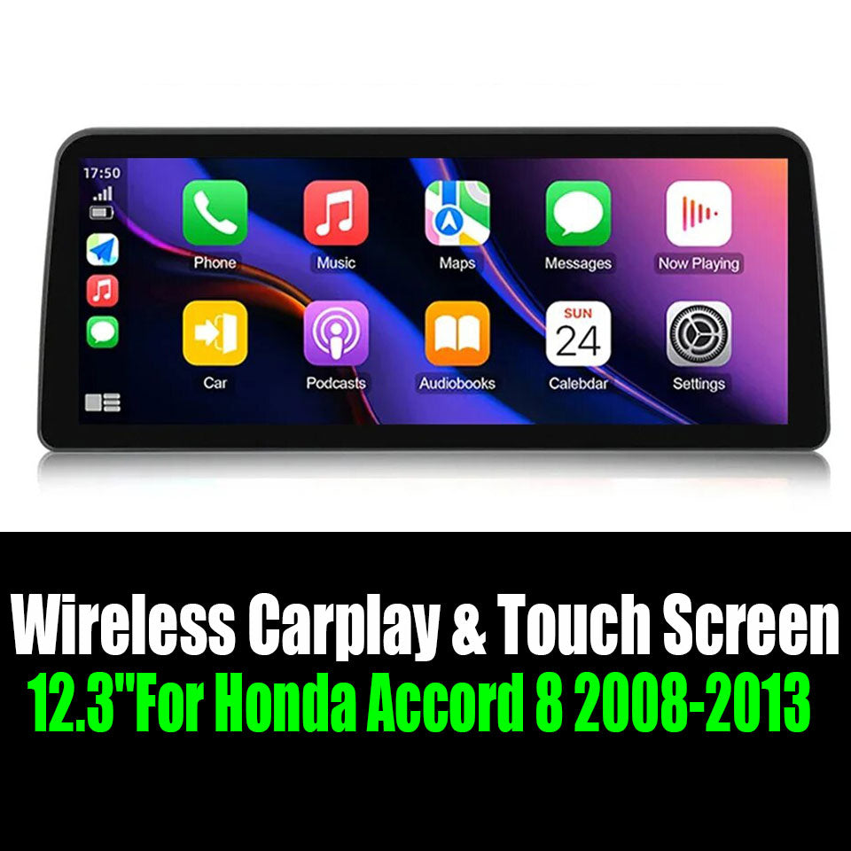 12.3''For Honda Accord 8 2008-2013 AERISAUTO for Apple Android screen and  Android Auto