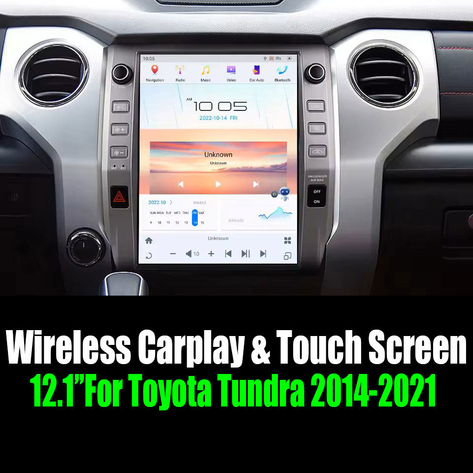 12.1"For Toyota Tundra 2014-2021 Tesla Style Car Radio AERISAUTO for Apple Android screen and Android Auto