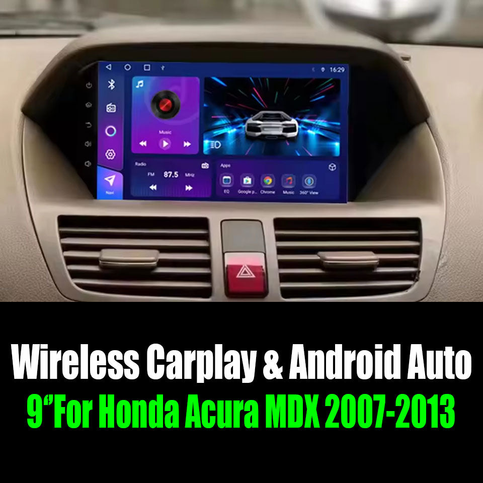9''For Honda Acura MDX 2007-2013 Android 14 AERISAUTO for Apple Android screen and  Android Auto