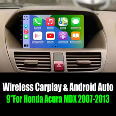 9''For Honda Acura MDX 2007-2013 Android 14 AERISAUTO for Apple Android screen and  Android Auto