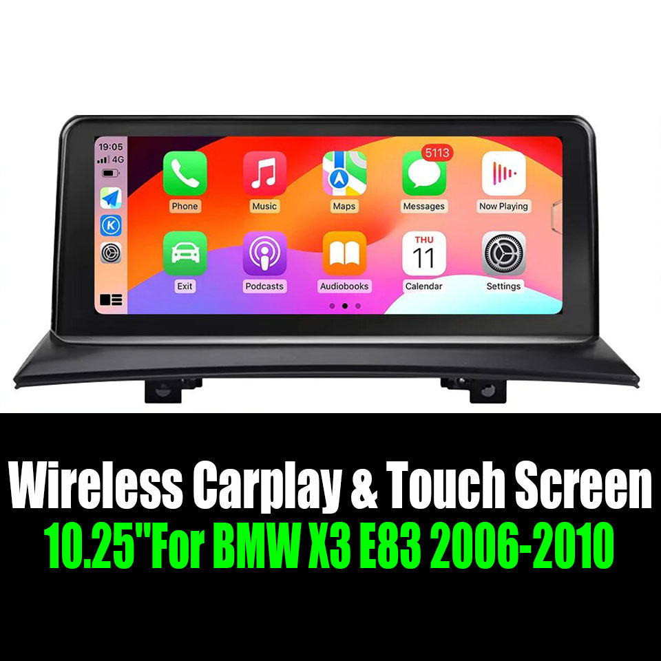 10.25''For BMW X3 E83 2006-2010 AERISAUTO for Apple Android screen and  Android Auto
