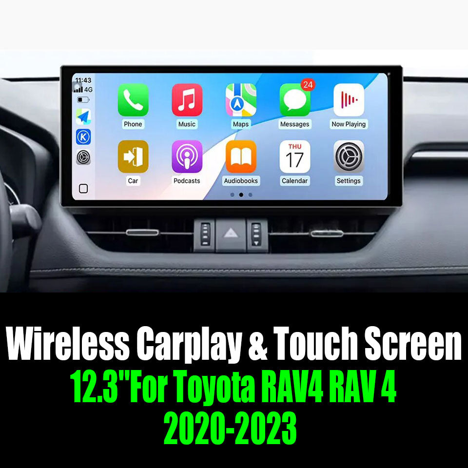 12.3''For Toyota RAV4 RAV 4 2020-2023 AERISAUTO for Apple Android screen and  Android Auto