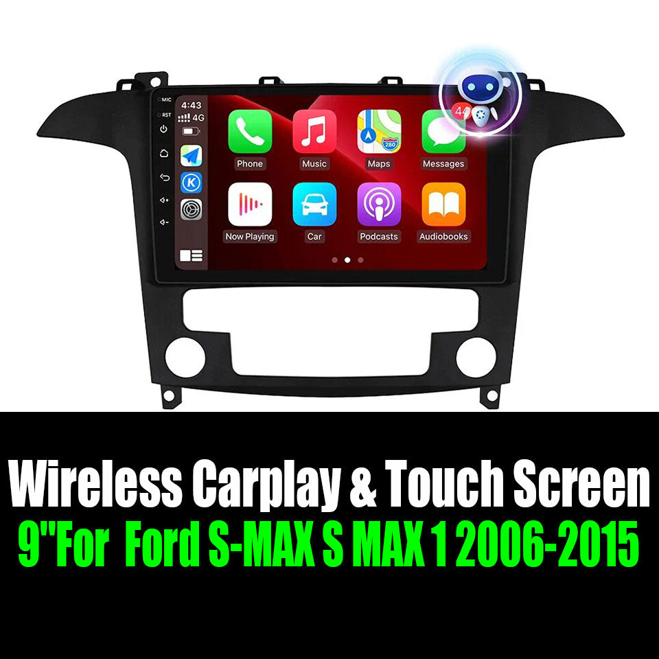 9''For  Ford S-MAX S MAX 1 2006-2015 AERISAUTO for Apple Android screen and  Android Auto