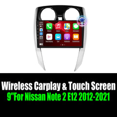 9''For Nissan Note 2 E12 2012-2021 AERISAUTO for Apple Android screen and  Android Auto