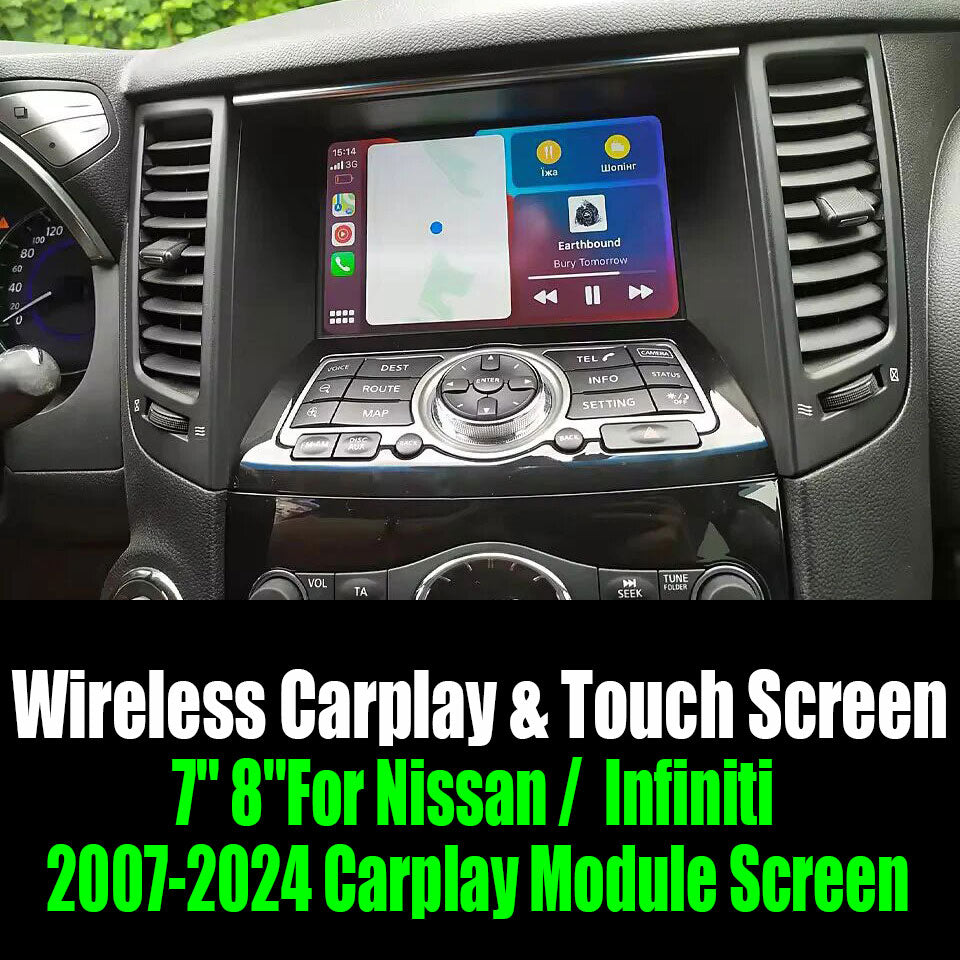 7'' 8''For Nissan Patrol Y62 QX60 Q60 QX80 Pathfinder R52 370z 2007-2024 Infiniti 2011-2024 Carplay Module Screen