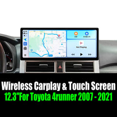 12.3''For Toyota 4runner 2007 - 2021 AERISAUTO for Apple Android screen and  Android Auto