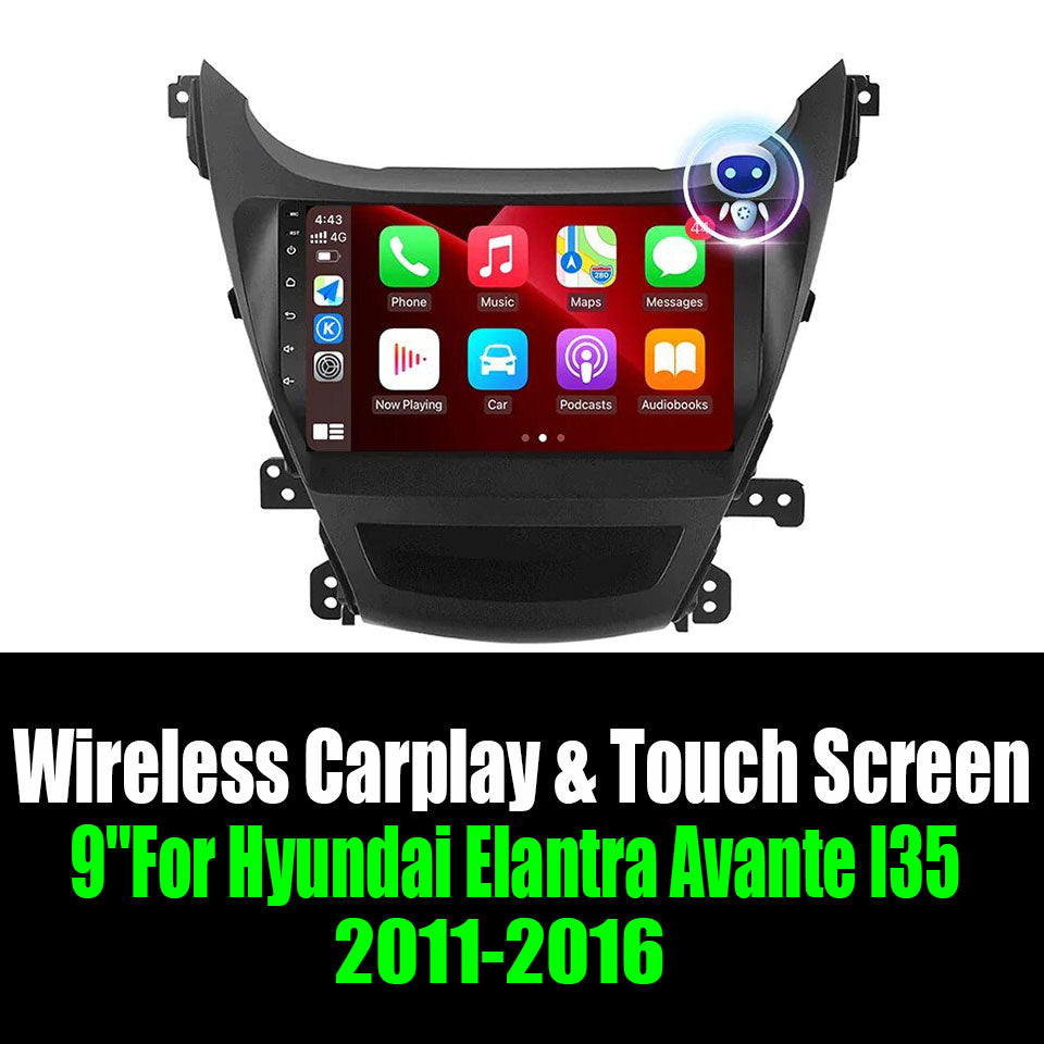 9''For Hyundai Elantra Avante I35 2011-2016 AERISAUTO for Apple Android screen and  Android Auto