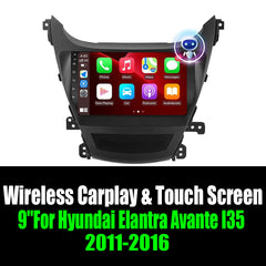 9''For Hyundai Elantra Avante I35 2011-2016 AERISAUTO for Apple Android screen and  Android Auto