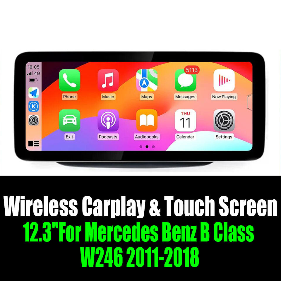 12.3''For Mercedes Benz B Class W246 2011-2018 AERISAUTO for Apple Android screen and  Android Auto