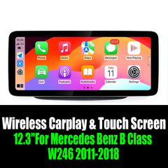 12.3''For Mercedes Benz B Class W246 2011-2018 AERISAUTO for Apple Android screen and  Android Auto