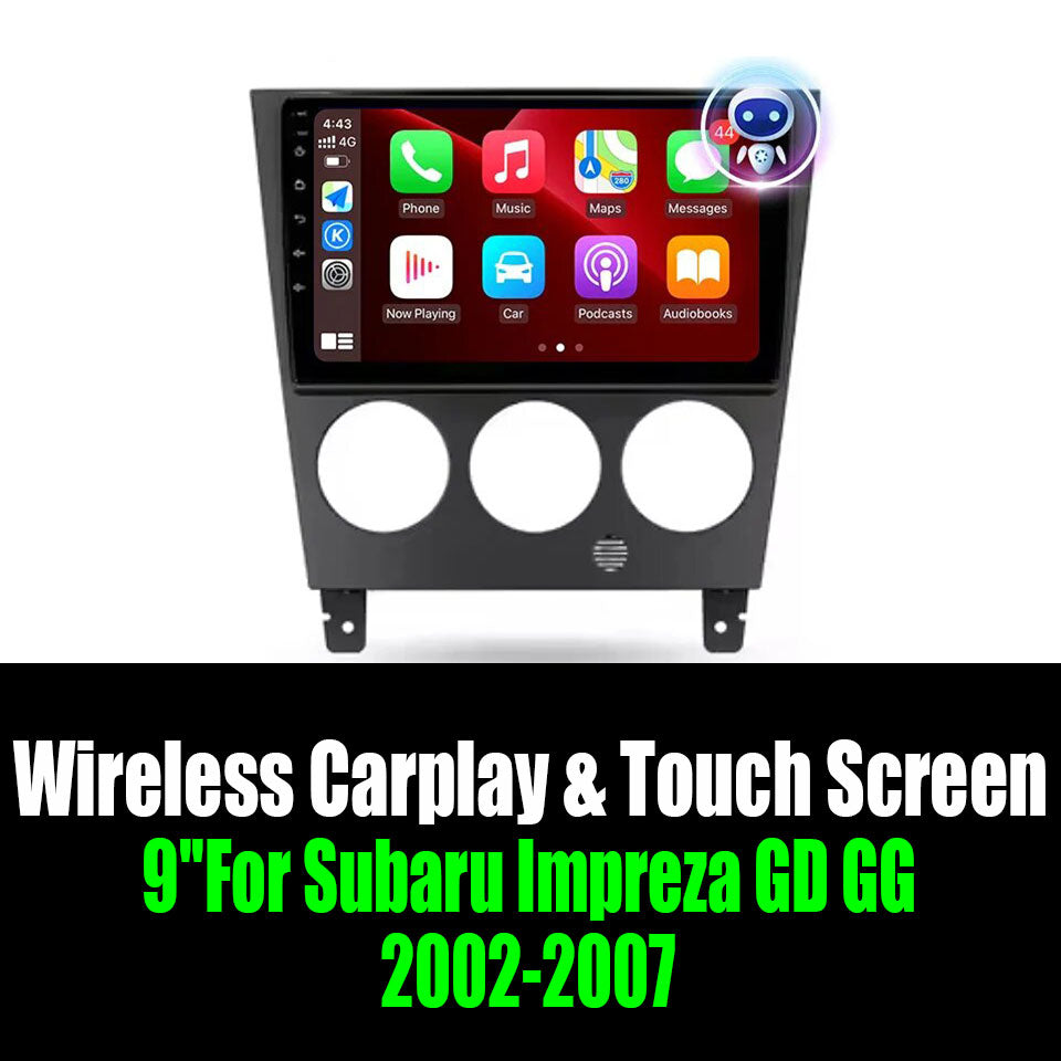 9''For Subaru Impreza GD GG 2002-2007 AERISAUTO for Apple Android screen and  Android Auto